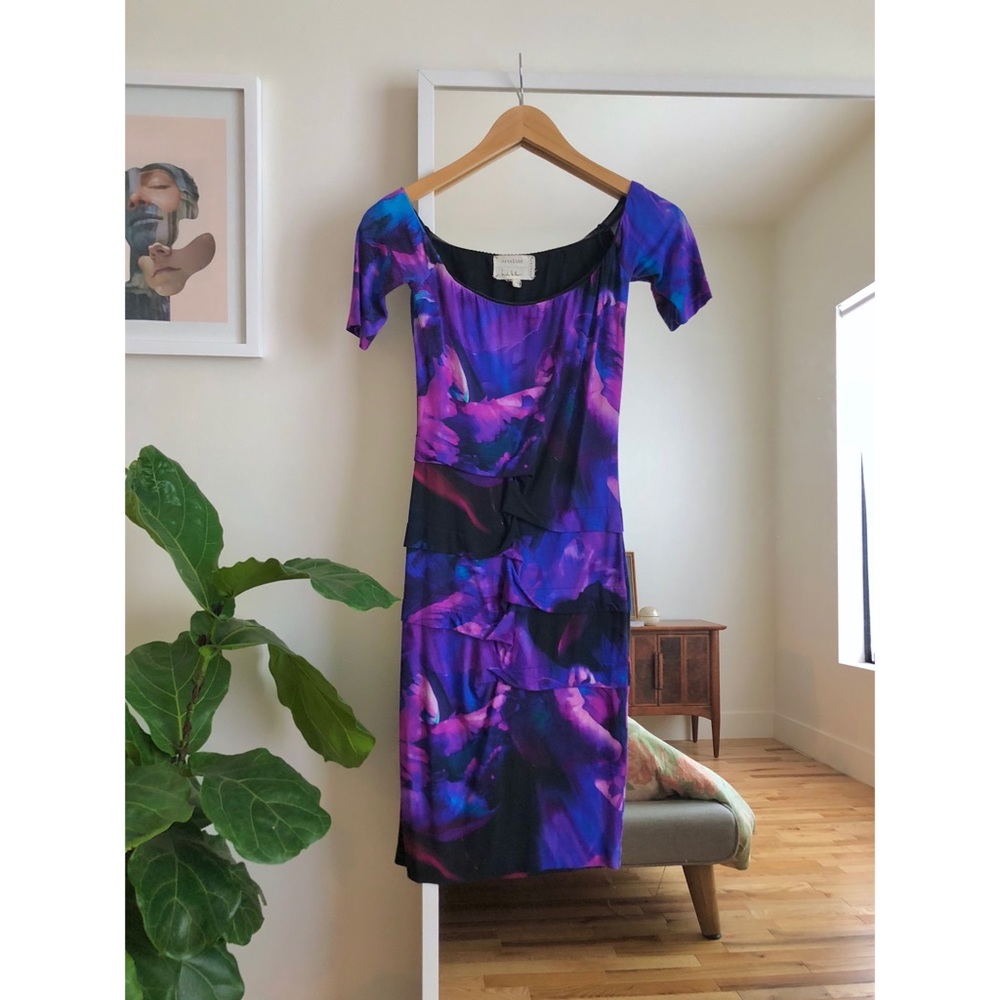 Nicole Miller Artelier Off-The-Shoulder Dress